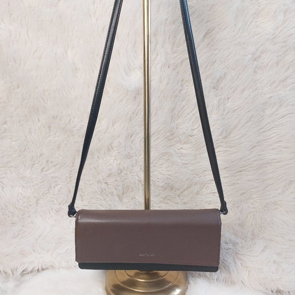 Mat & Nat Women's Brown Long Wallet Crossbody Bag - Picture 2 of 14